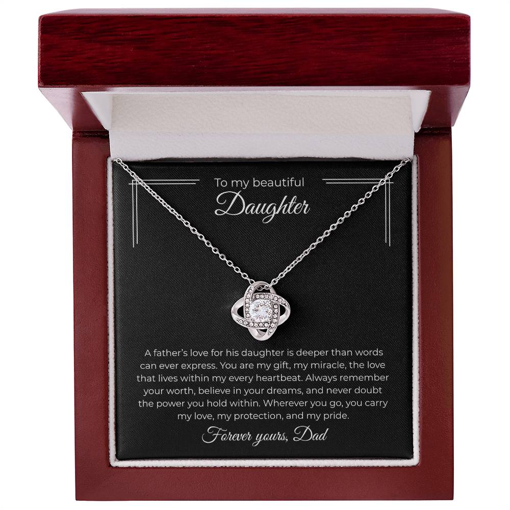 To My Daughter- Forever Love Necklace – Forever in My Heart (93)