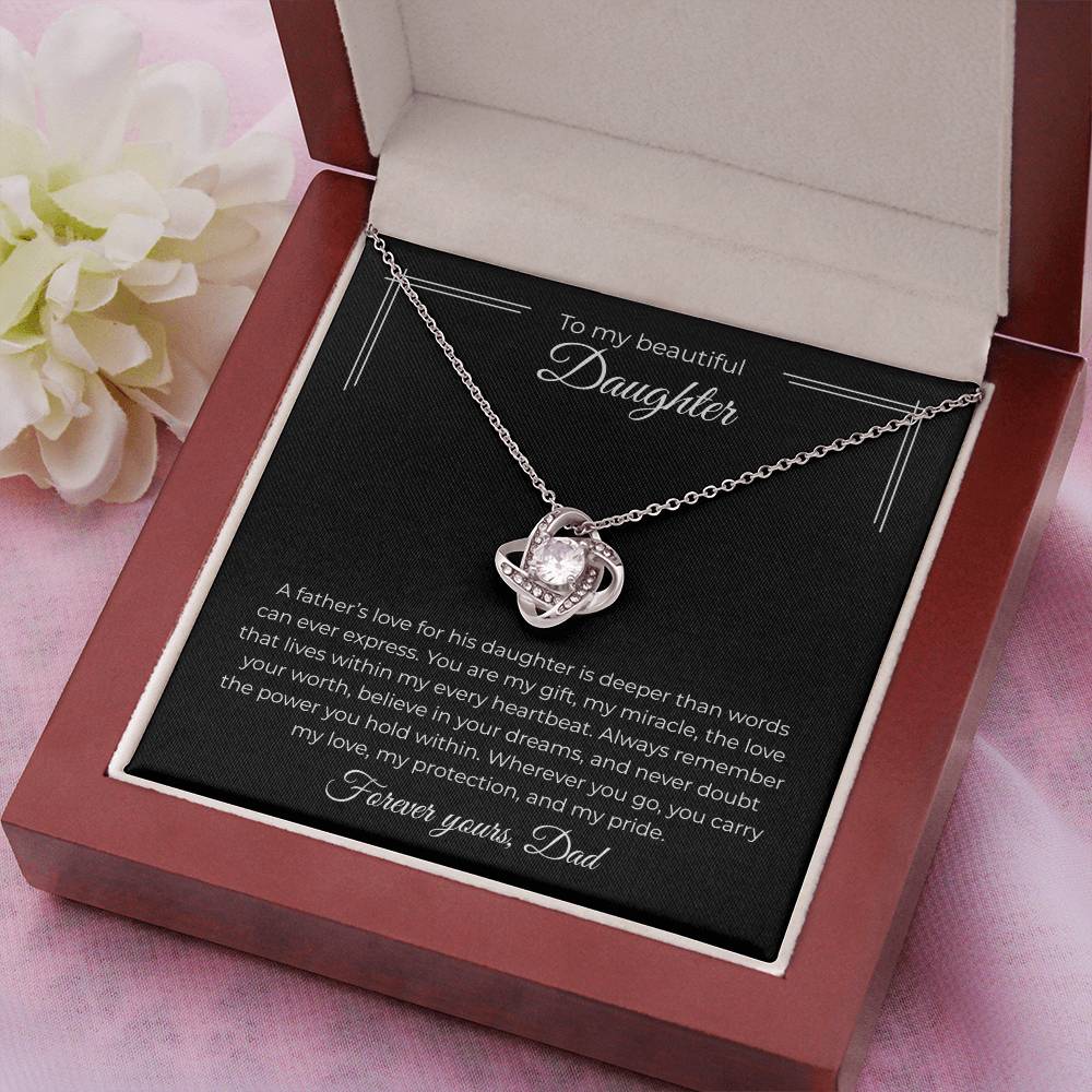 To My Daughter- Forever Love Necklace – Forever in My Heart (93)