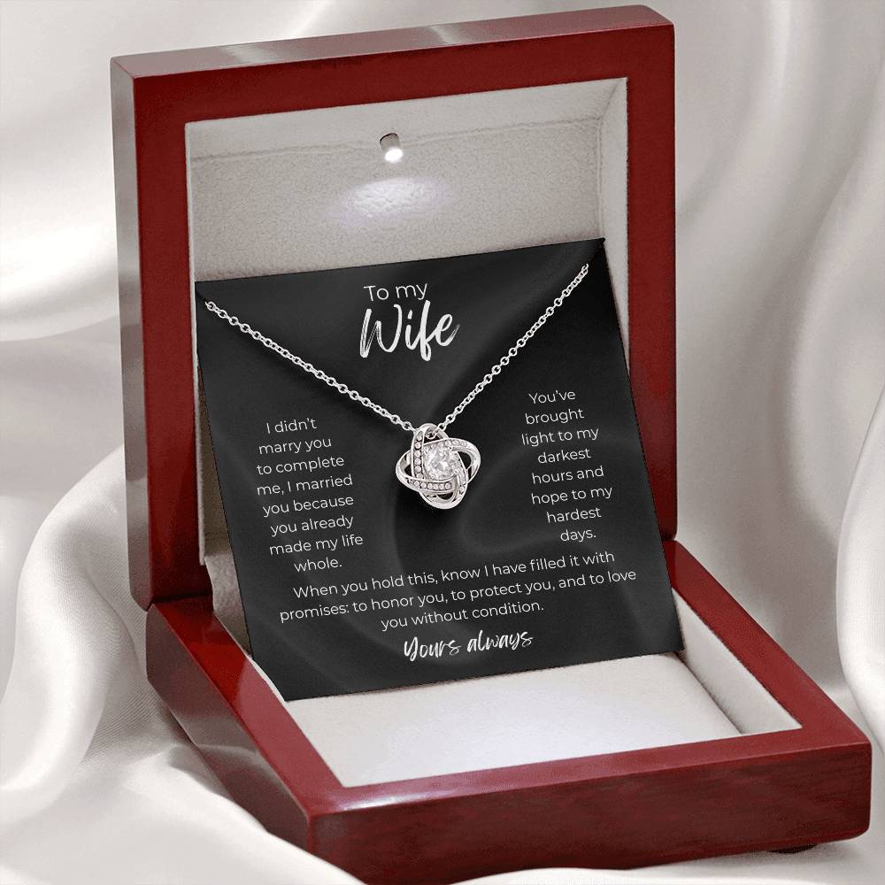 To My Wife Love Knot Necklace โ Gift From the Heart (147)