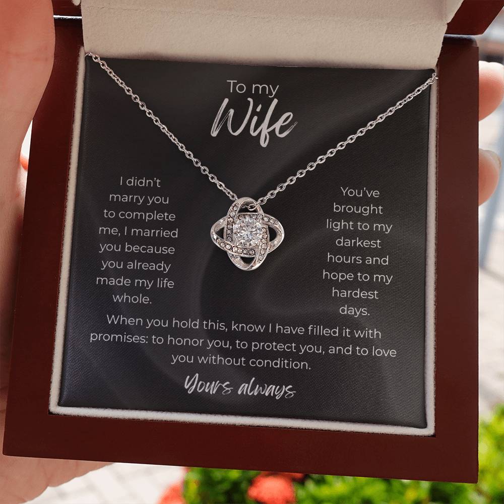 To My Wife Love Knot Necklace โ Gift From the Heart (147)