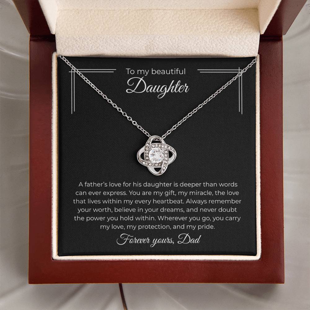To My Daughter- Forever Love Necklace – Forever in My Heart (93)