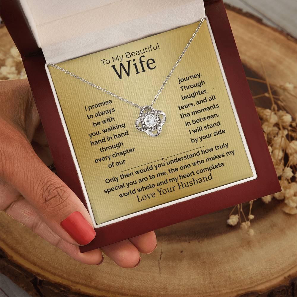 To My Wife Love Knot Necklace – Gift From the Heart (133)