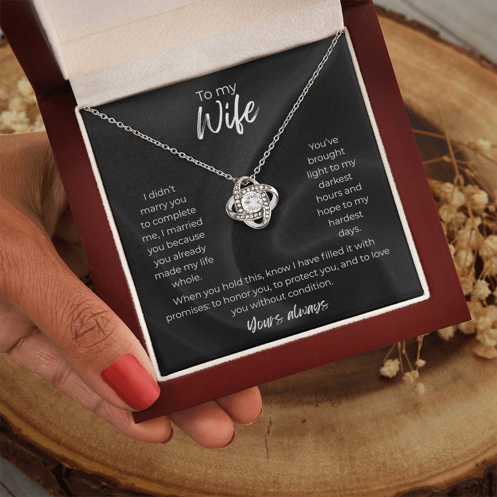 To My Wife Love Knot Necklace โ Gift From the Heart (147)