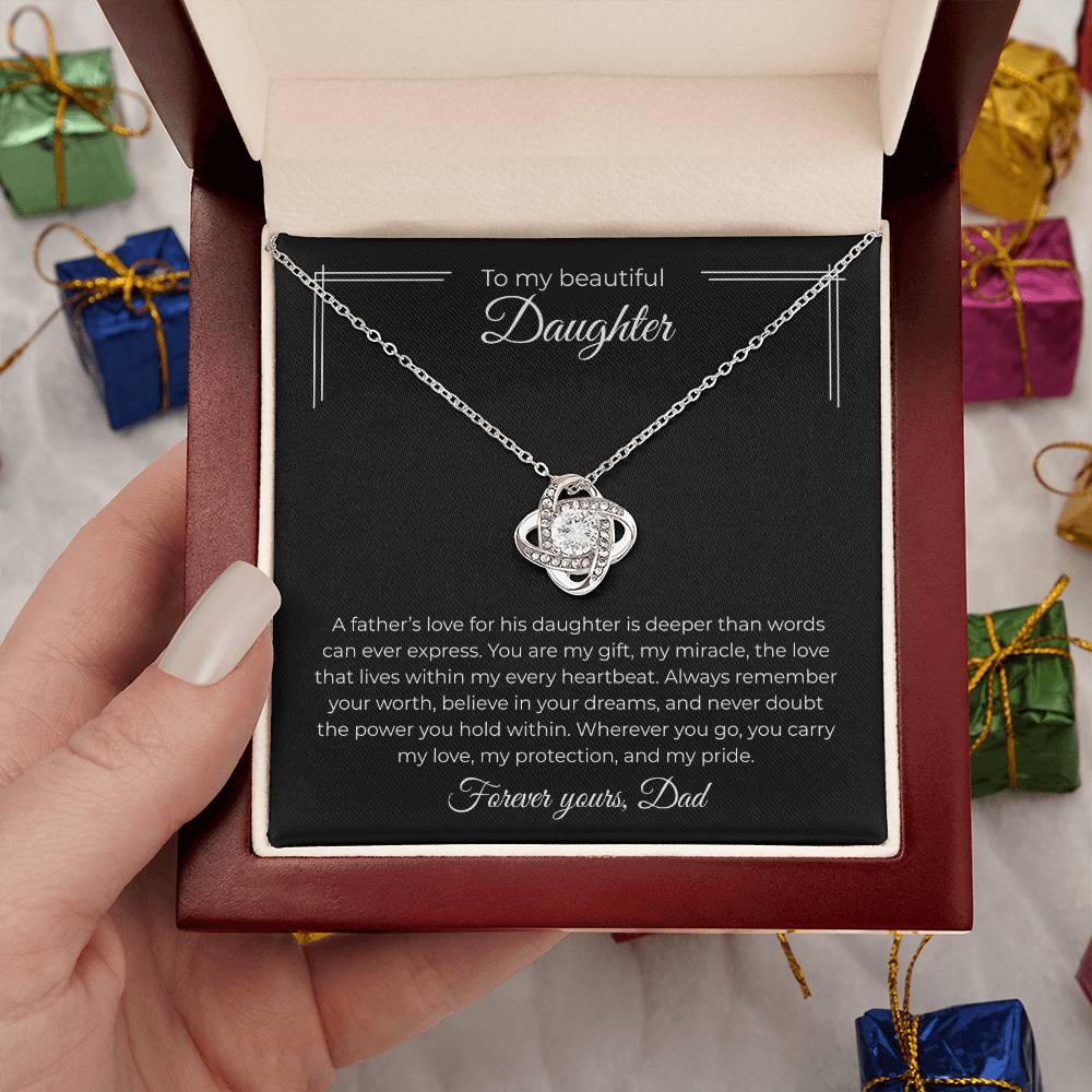To My Daughter- Forever Love Necklace – Forever in My Heart (93)
