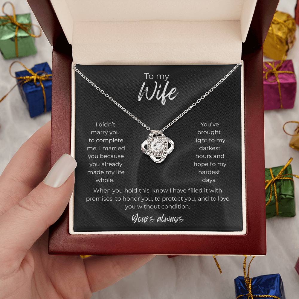 To My Wife Love Knot Necklace โ Gift From the Heart (147)
