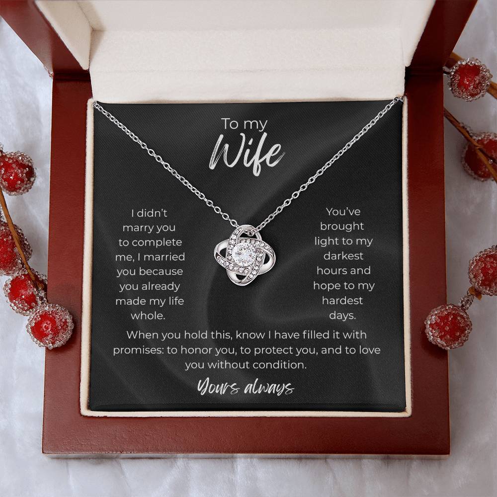 To My Wife Love Knot Necklace โ Gift From the Heart (147)