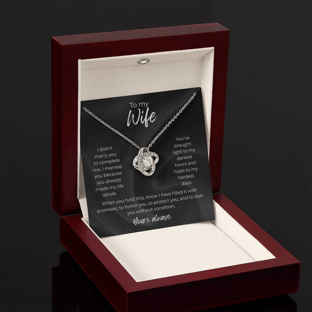 To My Wife Love Knot Necklace โ Gift From the Heart (147)