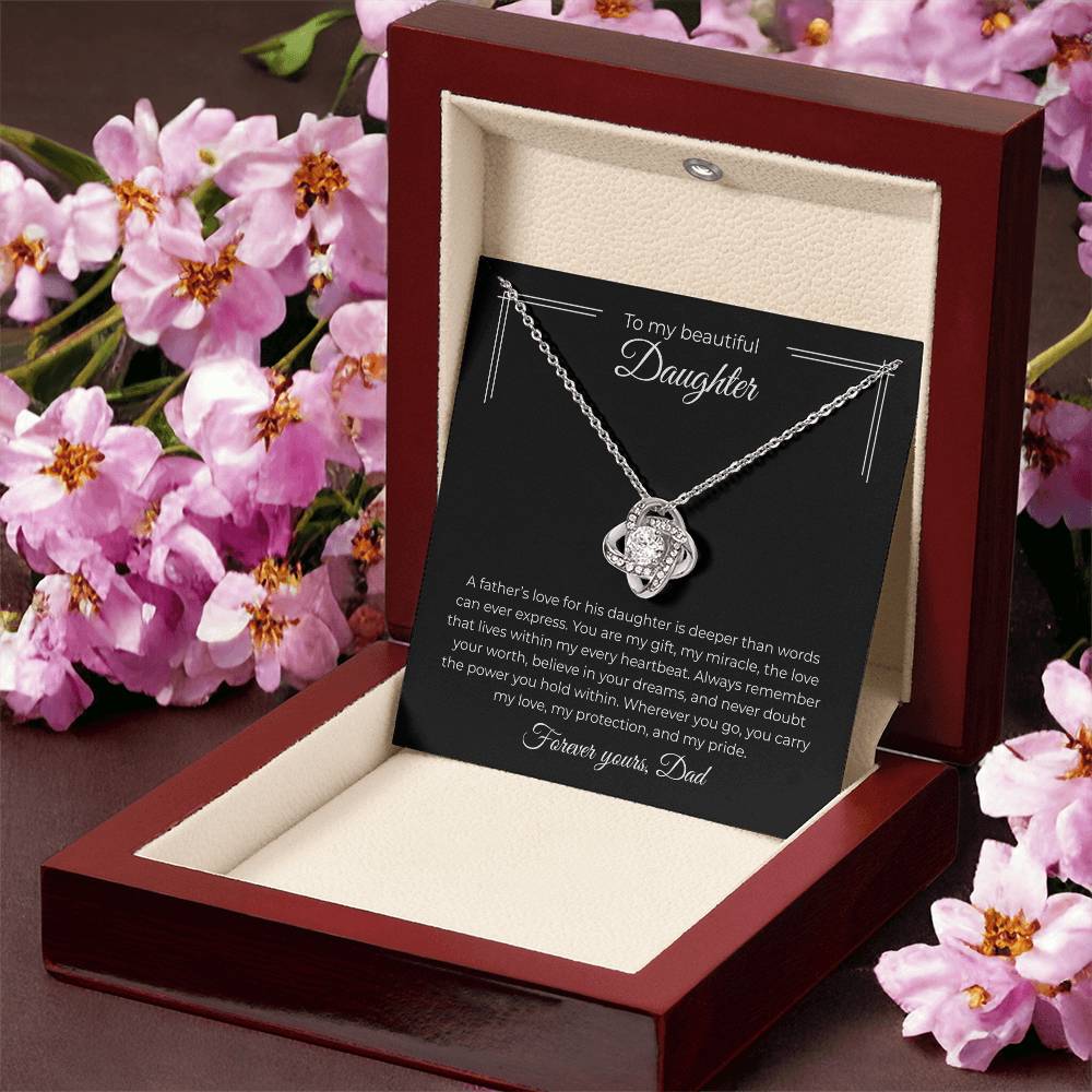 To My Daughter- Forever Love Necklace – Forever in My Heart (93)