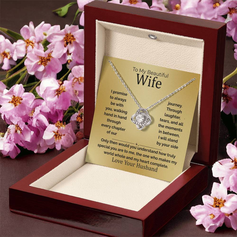 To My Wife Love Knot Necklace – Gift From the Heart (133)