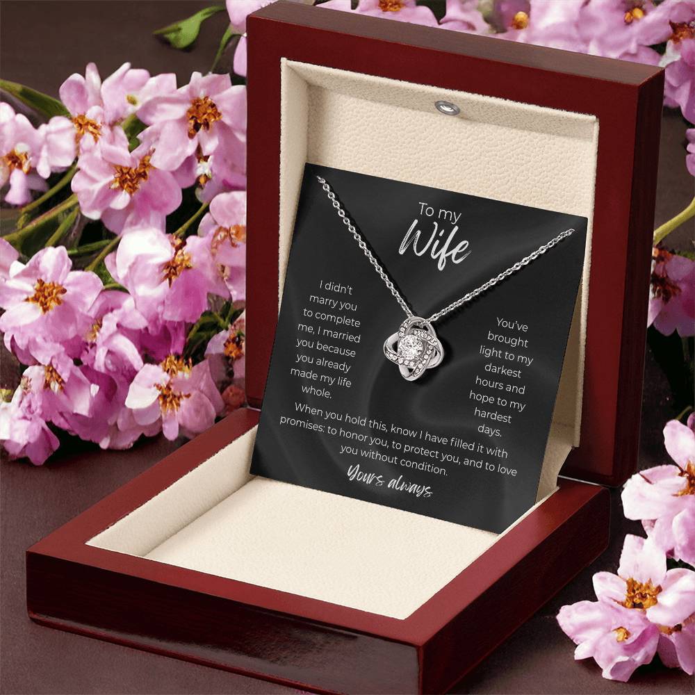 To My Wife Love Knot Necklace โ Gift From the Heart (147)