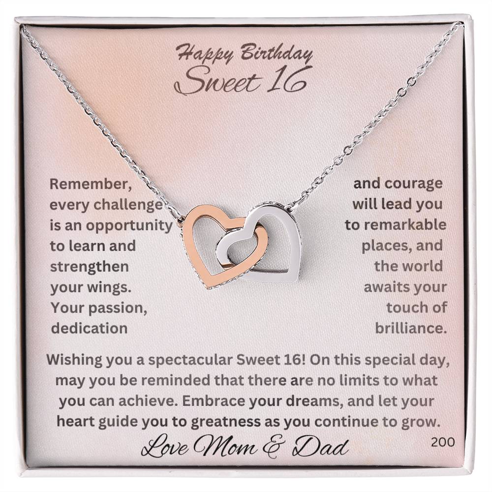 Sweet 16-Interlocking Hearts necklace 200
