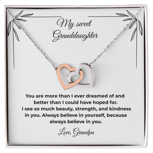 Granddaughter – Interlocking Hearts Necklace, Love Across Generations (33)
