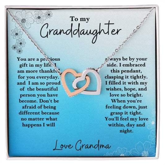 Granddaughter – Interlocking Hearts Necklace, Love Across Generations (72)
