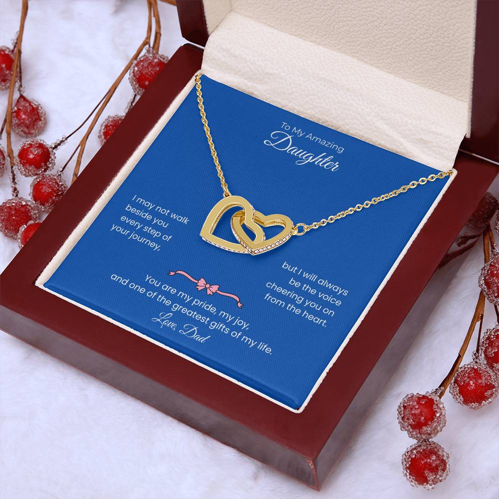 Daughter β Interlocking Heart Necklace β Personalized From Sender Gift (132)