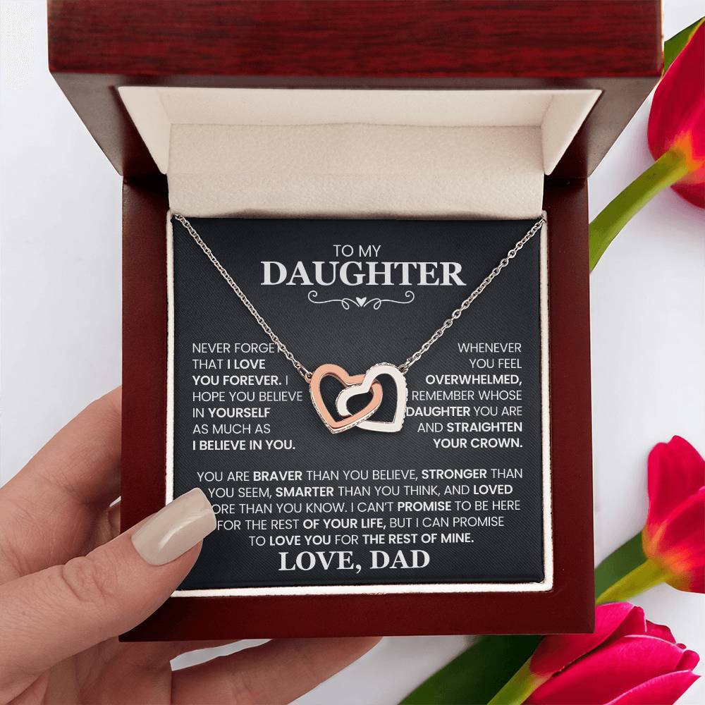 Daughter β Interlocking Hearts Necklace, Always Connected (10)