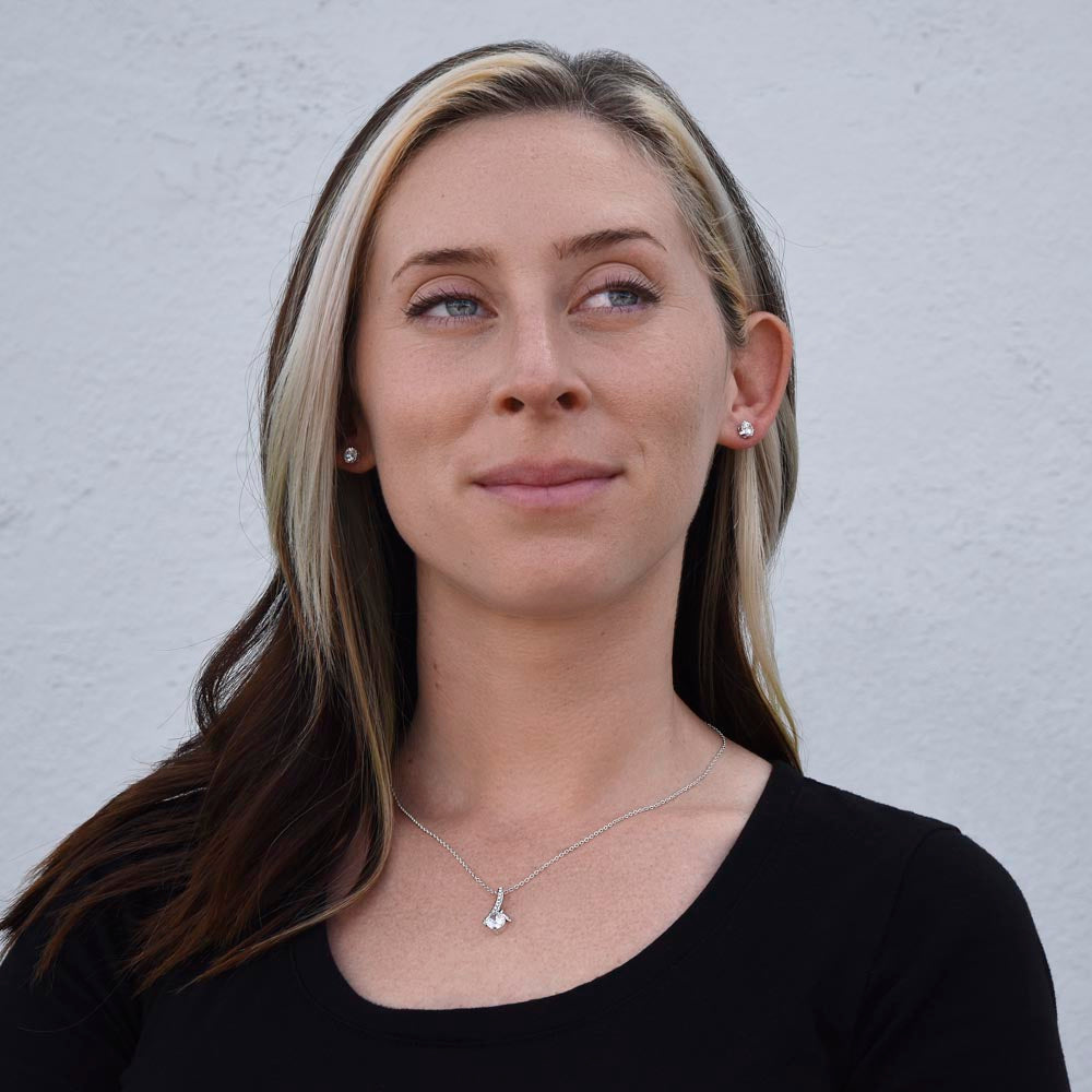 Granddaughter-Exclusive Alluring Beauty  Necklace & CZ Earring Set 135