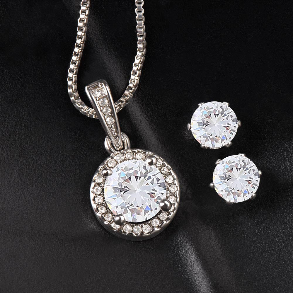 Grandma-Exclusive Eternal Hope Necklace & CZ Earring Set! 196