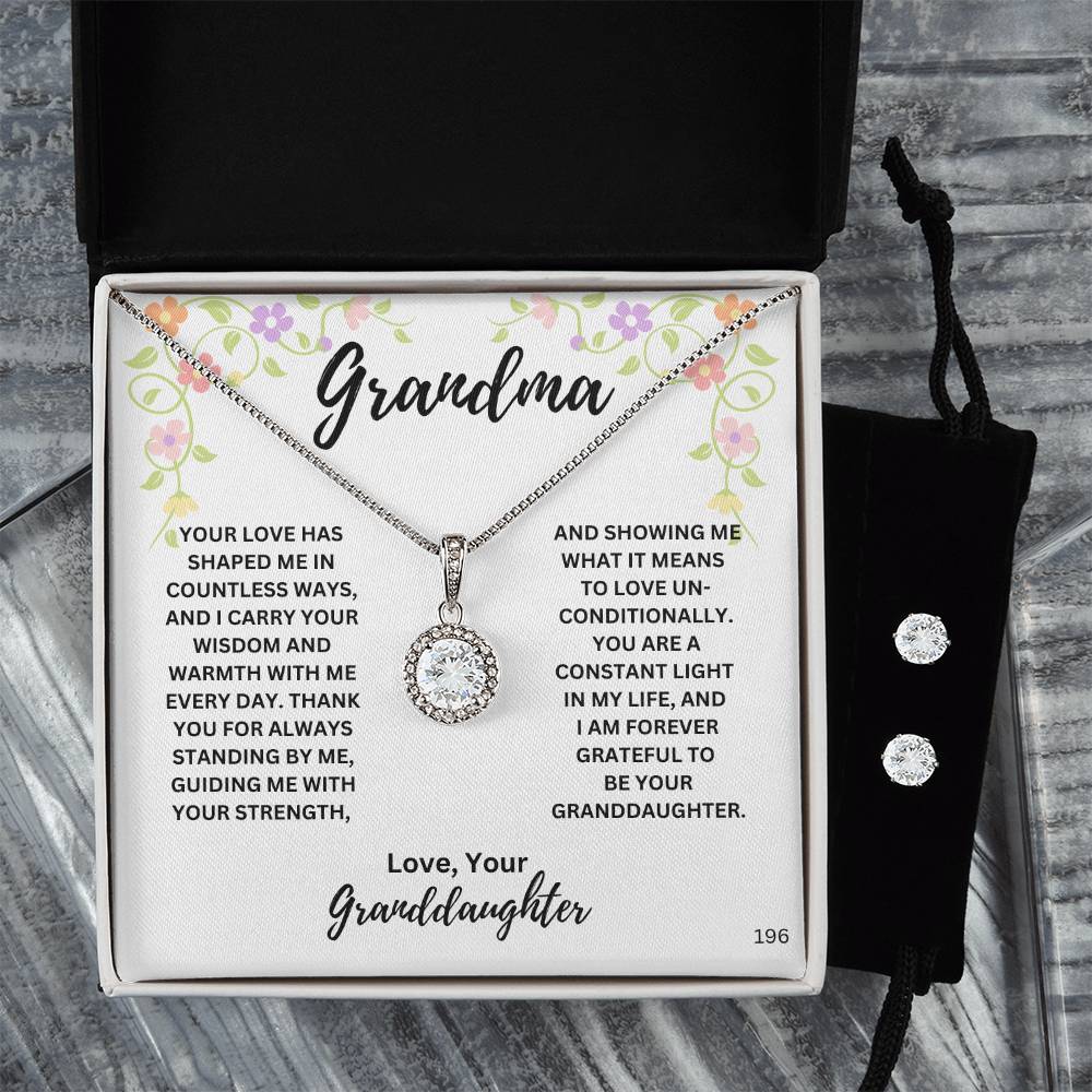 Grandma-Exclusive Eternal Hope Necklace & CZ Earring Set! 196