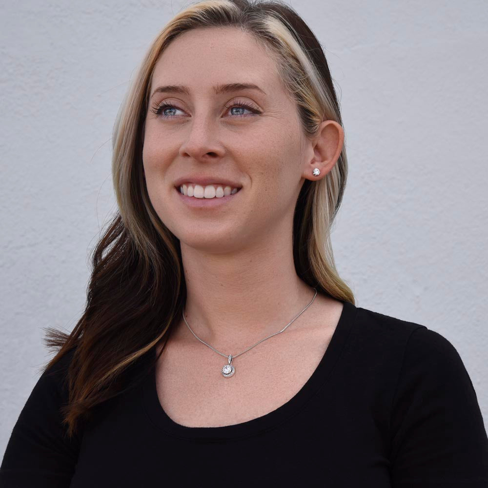 Grandma-Exclusive Eternal Hope Necklace & CZ Earring Set! 196