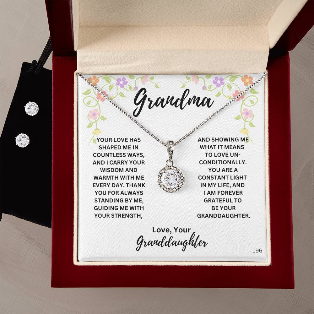 Grandma-Exclusive Eternal Hope Necklace & CZ Earring Set! 196