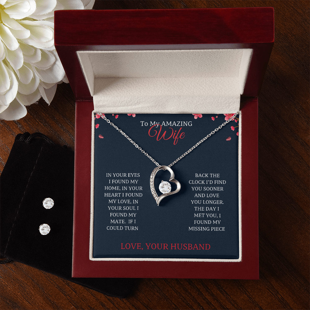 Wife-Holiday Forever Love Necklace and Earring Set (26)