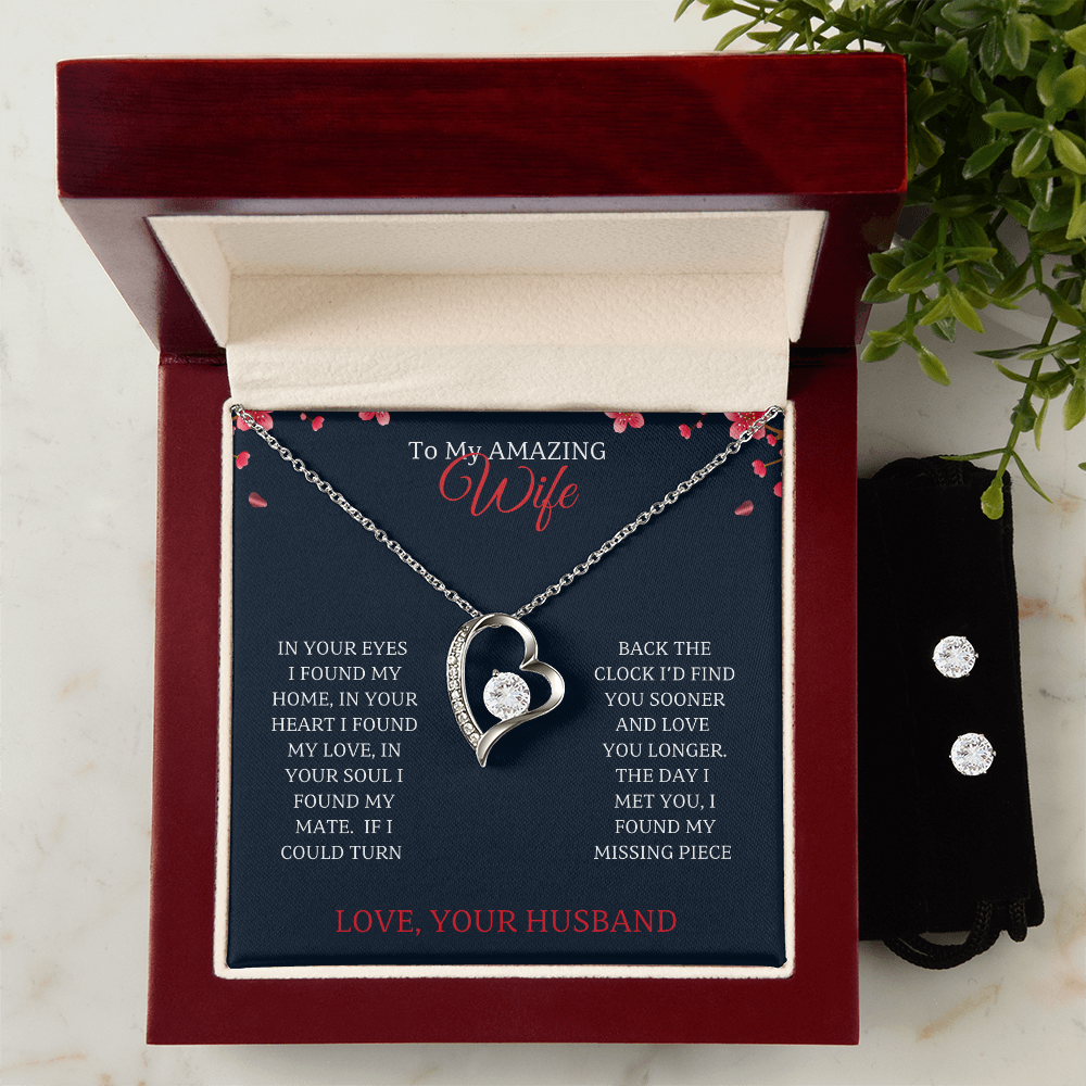 Wife-Holiday Forever Love Necklace and Earring Set (26)