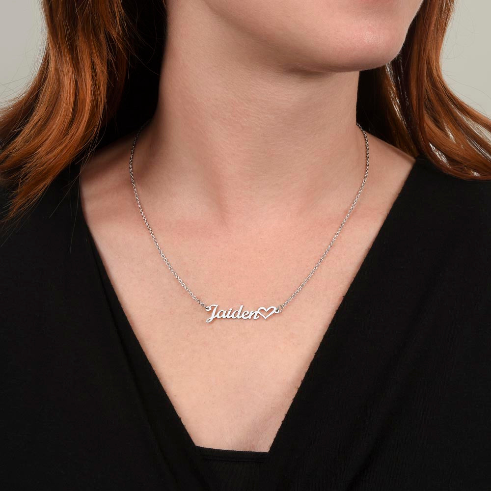 Personalized Heart Name Necklace - Essential Home Zone Essential Home Zone Jewelry Personalized Heart Name Necklace