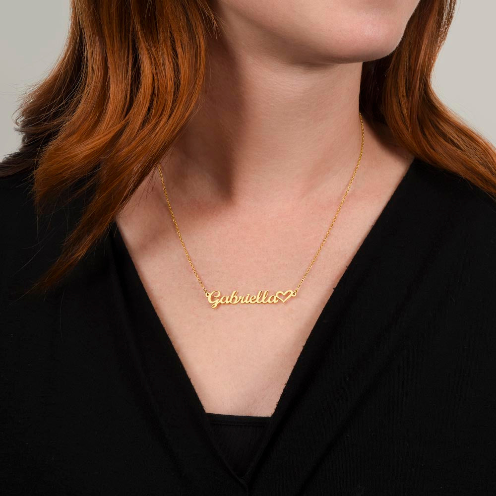 Personalized Heart Name Necklace - Essential Home Zone Essential Home Zone Jewelry Personalized Heart Name Necklace