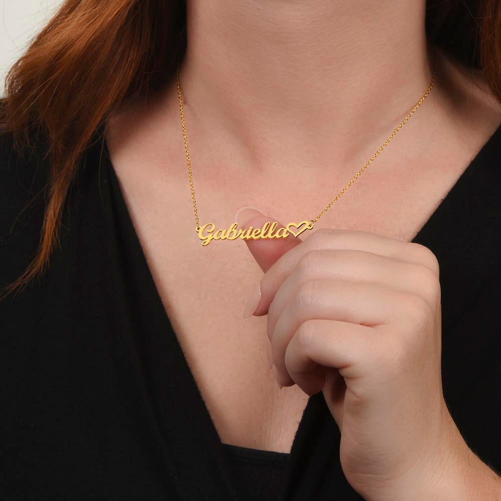 Personalized Heart Name Necklace - Essential Home Zone Essential Home Zone Jewelry Personalized Heart Name Necklace