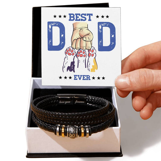Dad- Best Pet Dad-Men's "Love You Forever" Bracelet 155
