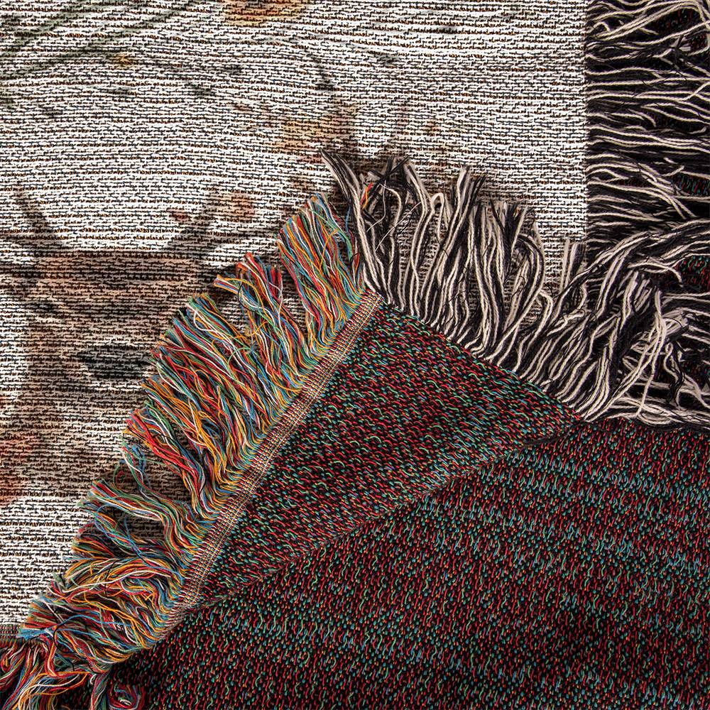 Wild Flowers and Woodland animals-Keepsake Heirloom Woven Blanket 25