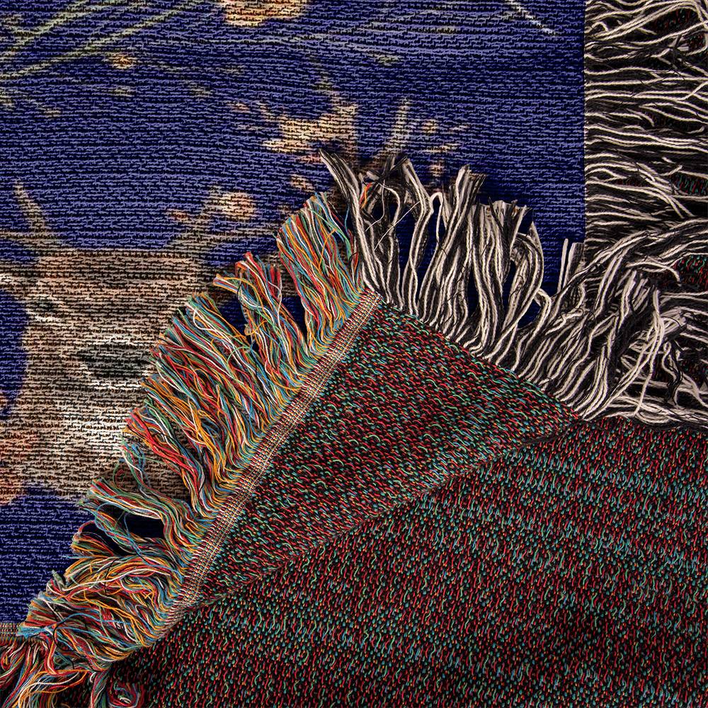 Wild Flowers and Woodland animals-A great gift for Grandma or any family member-Personalized this unique keepsake with our Heirloom Artwork Woven Blanket 27