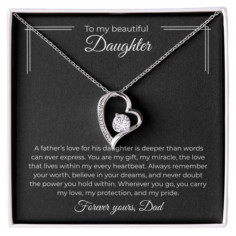 To My Daughter- Forever Love Necklace – Always In My Heart (93)