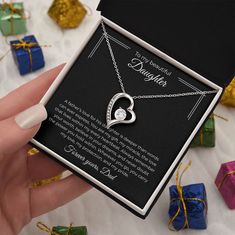To My Daughter- Forever Love Necklace – Always In My Heart (93)
