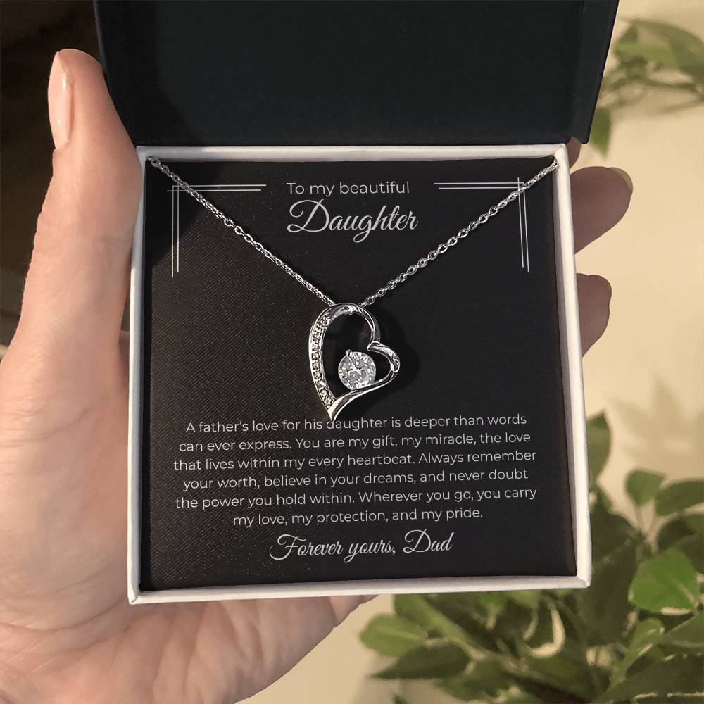 To My Daughter- Forever Love Necklace – Always In My Heart (93)