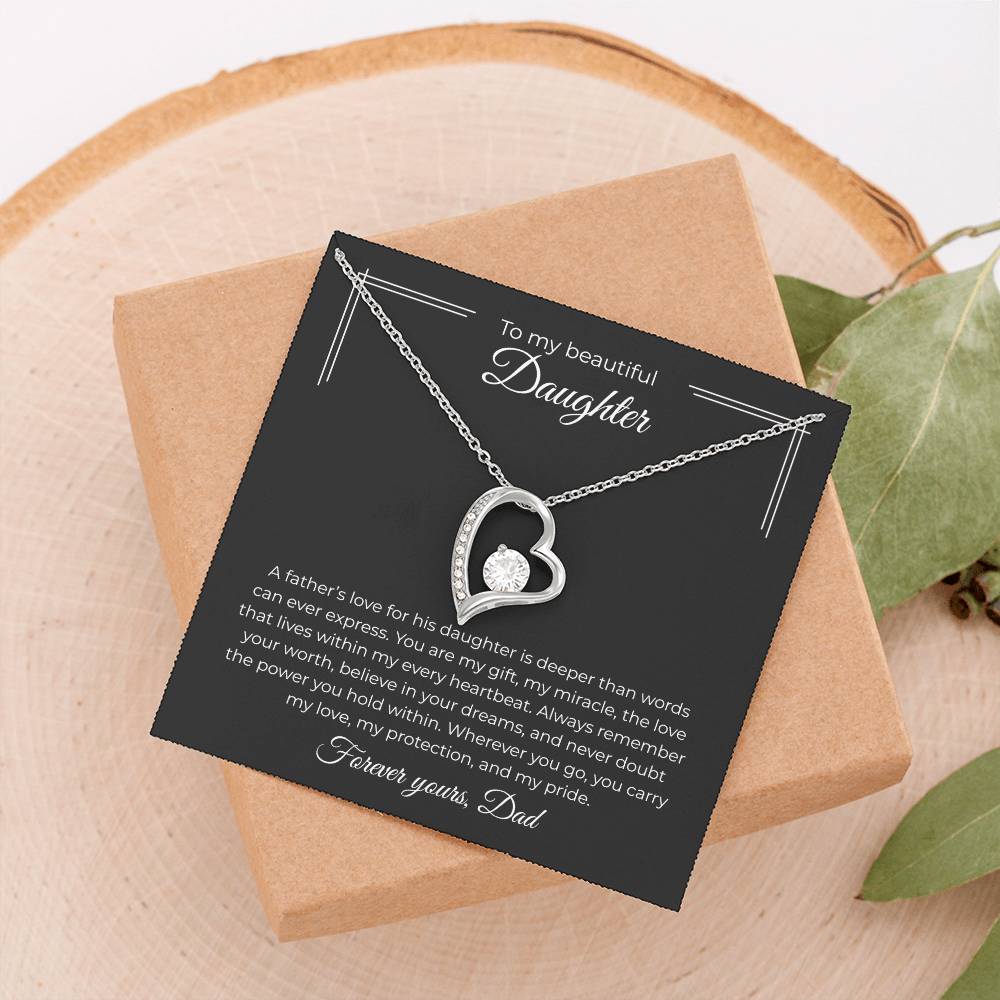 To My Daughter- Forever Love Necklace – Always In My Heart (93)