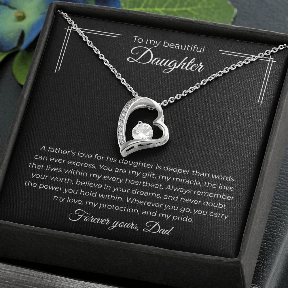 To My Daughter- Forever Love Necklace – Always In My Heart (93)