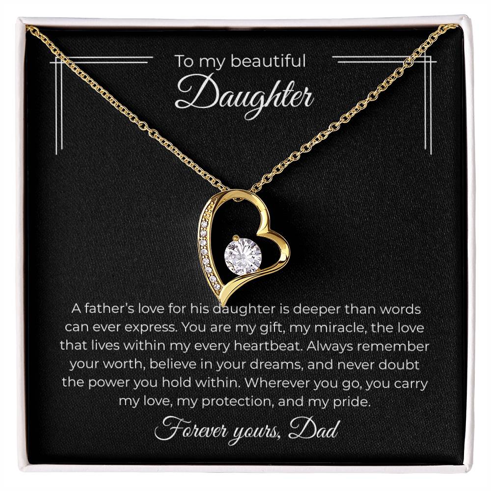 To My Daughter- Forever Love Necklace – Always In My Heart (93)