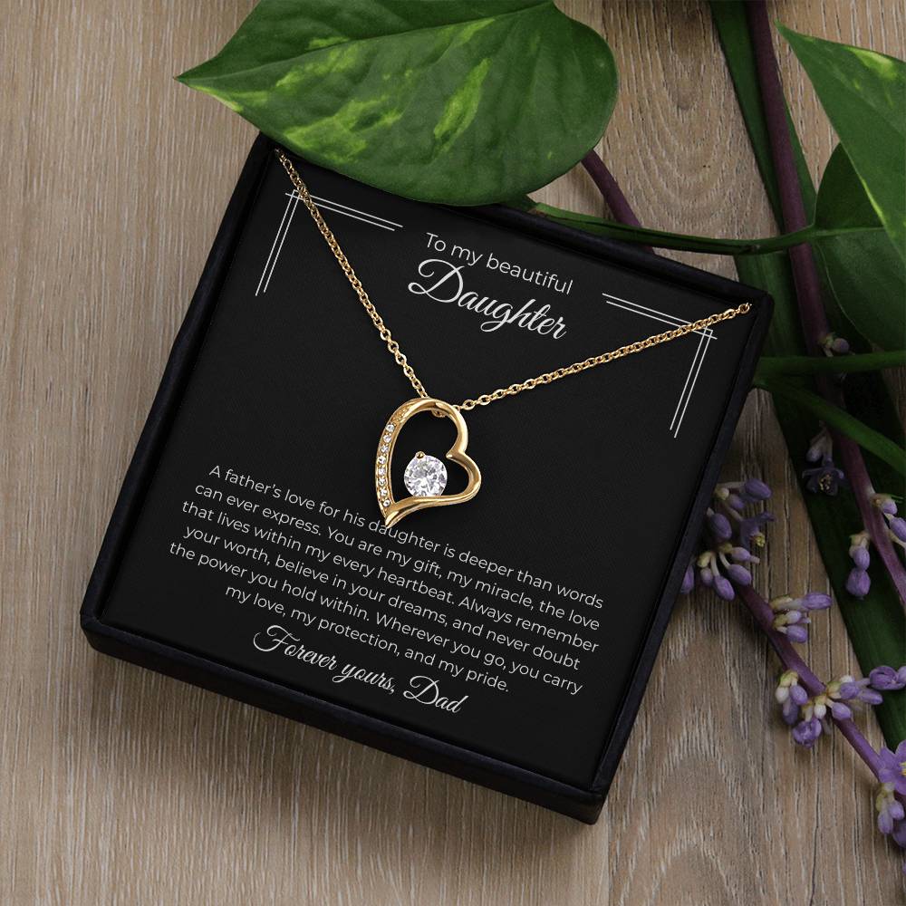 To My Daughter- Forever Love Necklace – Always In My Heart (93)