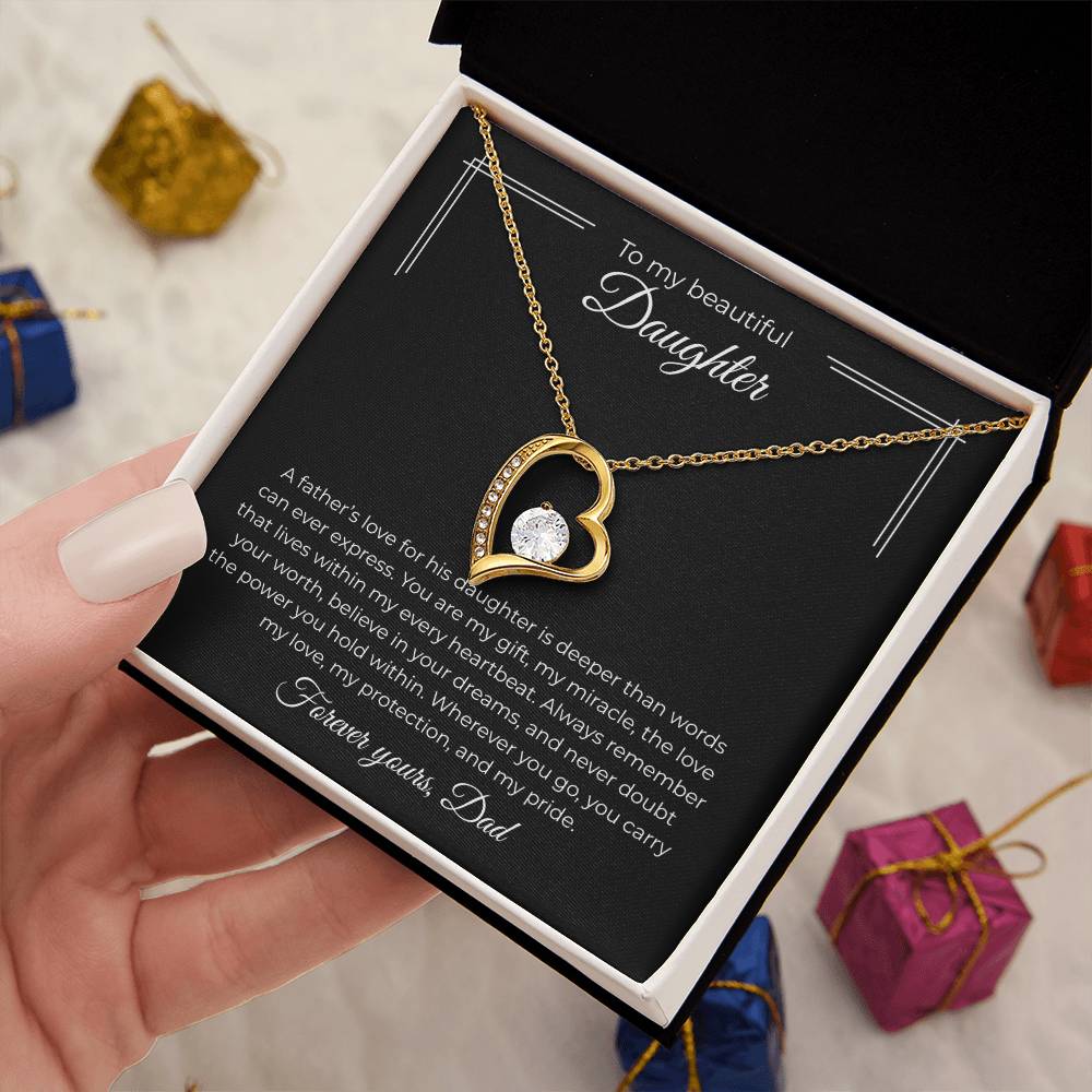To My Daughter- Forever Love Necklace – Always In My Heart (93)