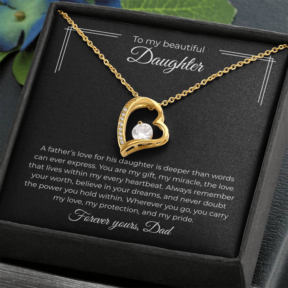 To My Daughter- Forever Love Necklace – Always In My Heart (93)