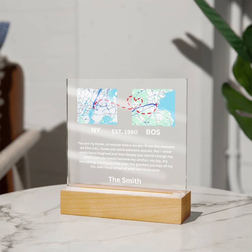 To My Wife-You Are My Home-Personalize this Printed Square Acrylic Plaque - Essential Home Zone Essential Home Zone Jewelry To My Wife-You Are My Home-Personalize this Printed Square Acrylic Plaque