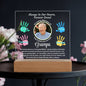 Grandpa-Personalized  Memorial with our Printed Square Acrylic Plaque S96