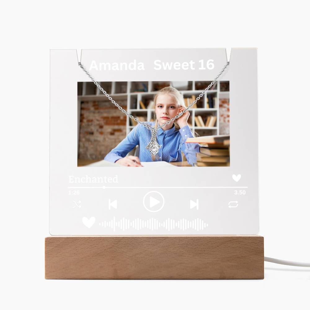 To My Daughter-Personalized  Keepsake  Acrylic and Alluring Necklace 215