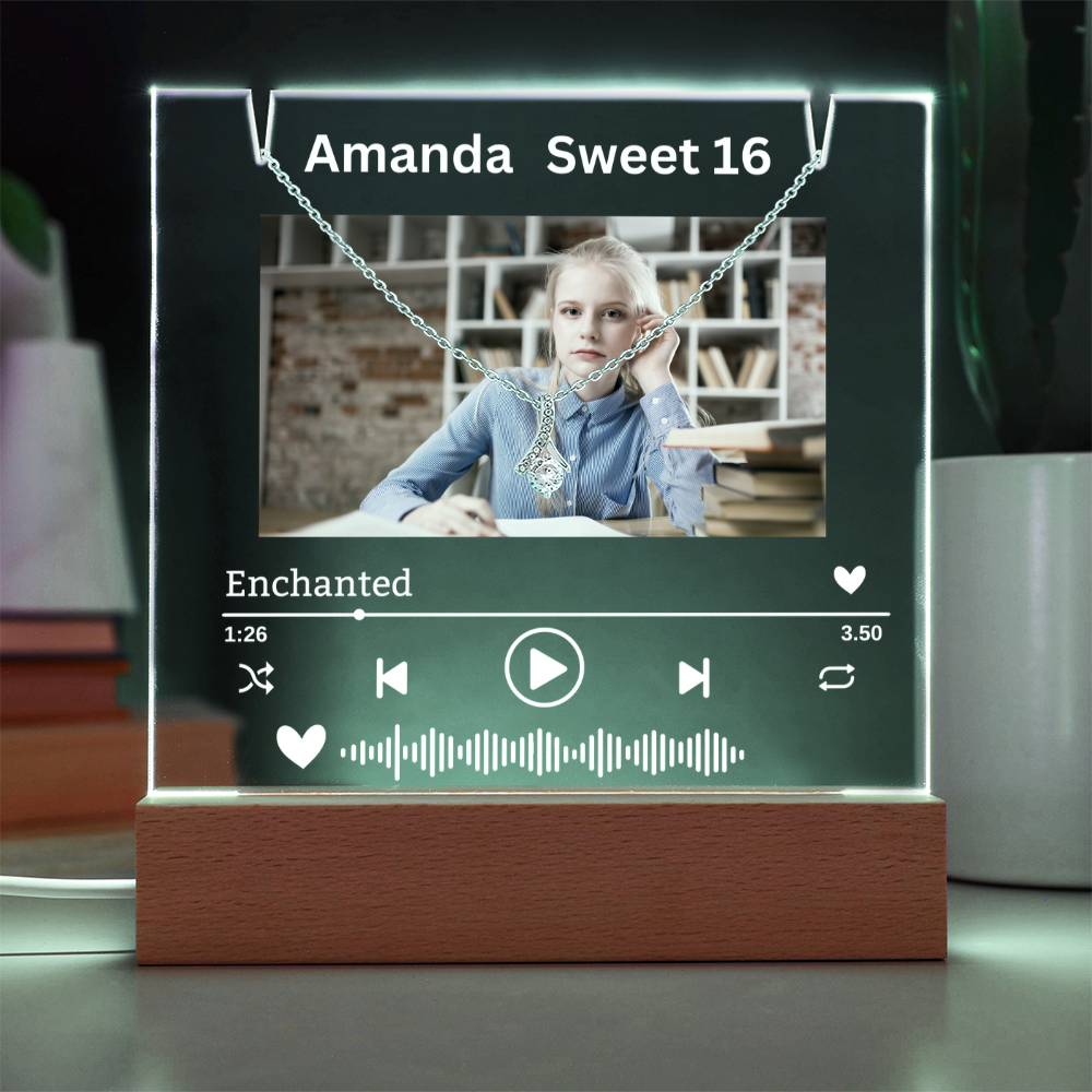 To My Daughter-Personalized  Keepsake  Acrylic and Alluring Necklace 215