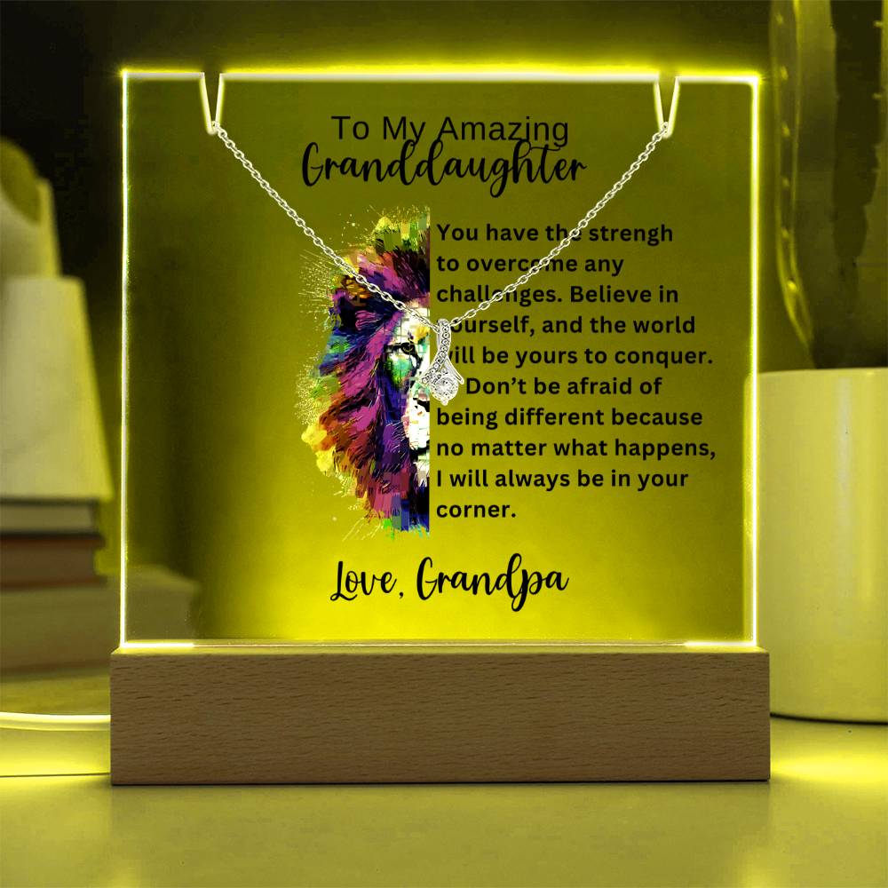 To My Granddaughter-Acrylic and the beautiful Alluring Necklace 78