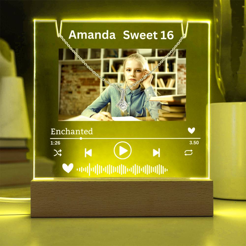 To My Daughter-Personalized  Keepsake  Acrylic and Alluring Necklace 215