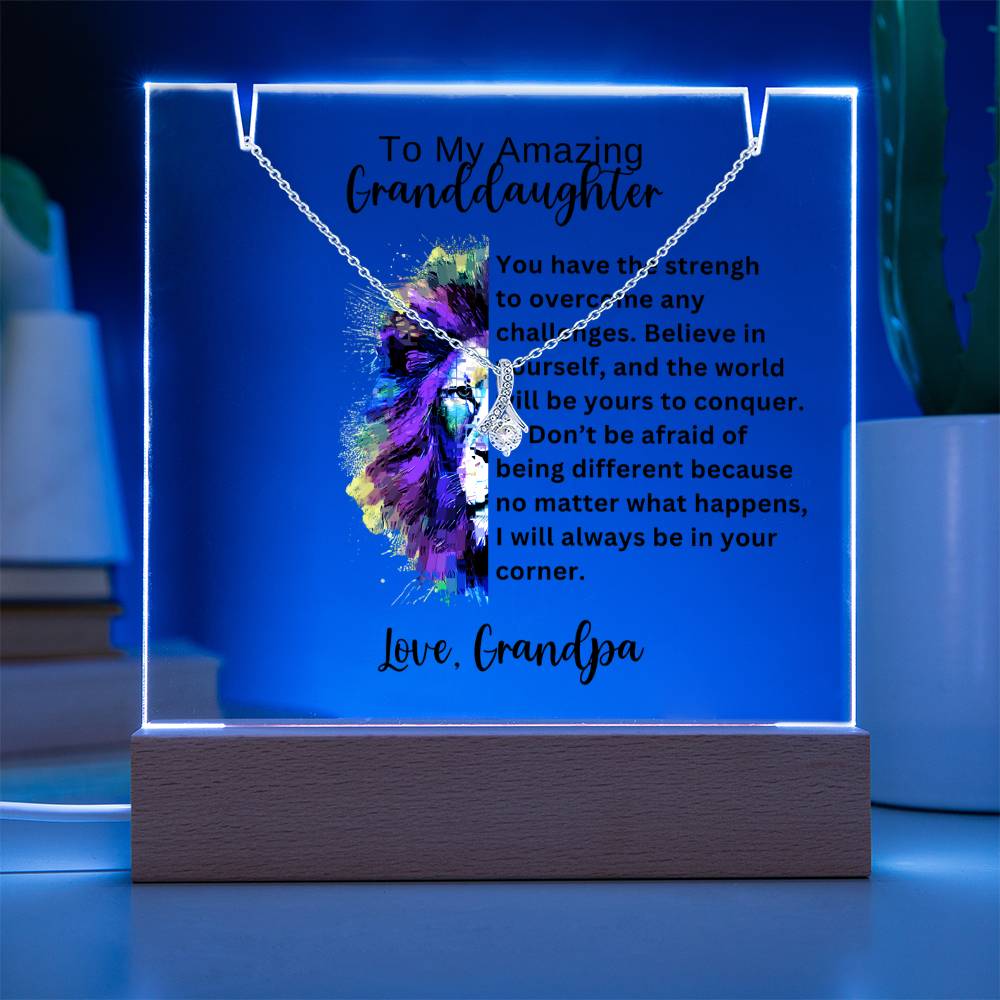 To My Granddaughter-Acrylic and the beautiful Alluring Necklace 78