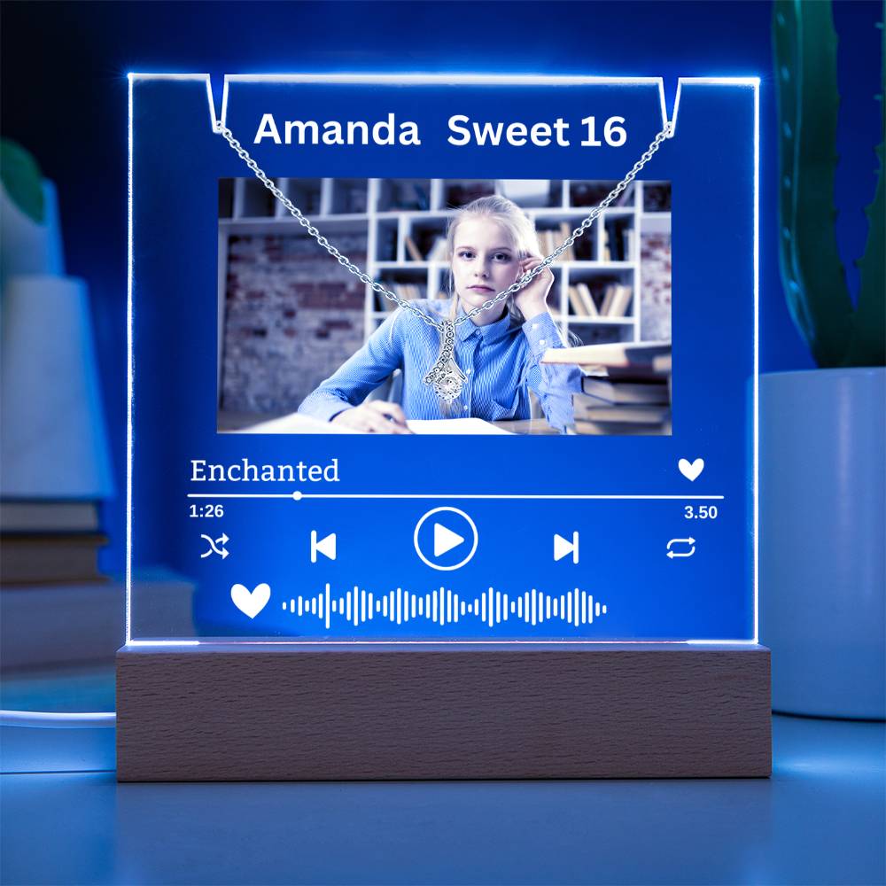 To My Daughter-Personalized  Keepsake  Acrylic and Alluring Necklace 215