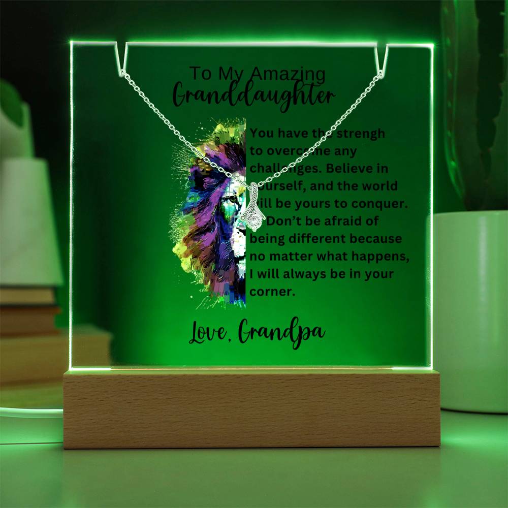 To My Granddaughter-Acrylic and the beautiful Alluring Necklace 78